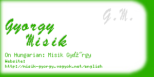 gyorgy misik business card